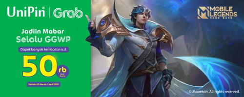 Promo Cashback 50.000 OVO Points untuk Voucher UniPin di Grab!